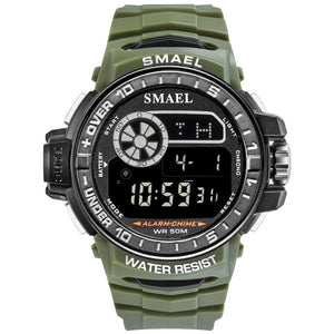 SMAEL Men Digital Wristwatches Led Display Men Watches Automatic Mechanical Men Clock Waterproof1626B Luxury Watch Men Millitary