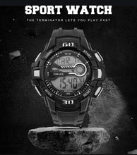 Load image into Gallery viewer, Sport Watches 5Bar Water Resist SMAEL Brand LED Watches Automatic Alarm Watch Men Big Dial 1513 Digital Wrist Watches Waterproof