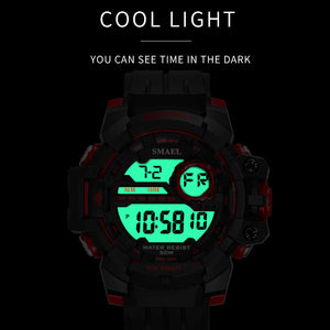 Sport Watch Waterproof LED SMAEL SShock Resist Military Men Watch Automatic Mechanical 1712 Digital Wristwatches Luxury Brand