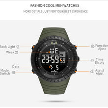 Load image into Gallery viewer, 2017 Men Watches Big Dial Digital Watch Man Water Resisitant 5bar Led Watches Digital Date 1237 Sport Wrist Watches Stopwatch