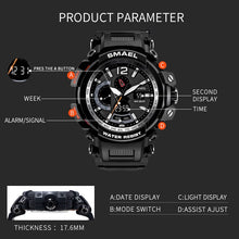 Load image into Gallery viewer, SMAEL Brand Men Watches Clock Men Military Army Sport LED Digital Wristwatch Alarm Date 1702 relogio masculino esportivo militar