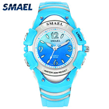 Load image into Gallery viewer, Girls Outdoor SMAEL LCD Digital Watches Shock Resistant Sport for Watches Alarm Clock 0616C Children 50M Waterproof Wristwatches