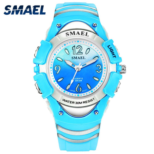 Girls Outdoor SMAEL LCD Digital Watches Shock Resistant Sport for Watches Alarm Clock 0616C Children 50M Waterproof Wristwatches