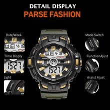 Load image into Gallery viewer, LED Bracelet Digital Waches SMAEL Brand Luxury Clock Men Military Watches Alarm relogio montre1532B Men Watches Sport Waterproof