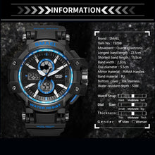 Load image into Gallery viewer, Sport Watches 50M Waterproof SMAEL Fashion Men Watch S Shock Male Clock relogios masculino Watch Man 1509B Military Watches Army