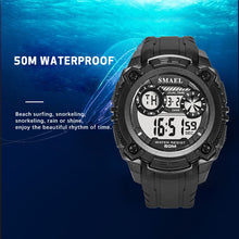 Load image into Gallery viewer, Men Watches 50m Waterproof SMAEL Top Brand LED Sport Watches S Shock Army Watches Men Military 1390 LED Digital Wristwatches Men