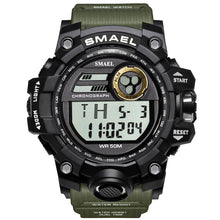 Load image into Gallery viewer, Men Watches Sport Military SMAEL S Shock Relojes Hombre Casual LED Clock Digital Wristwatches Waterproof 1545D Sport Watch Alarm