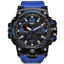 Load image into Gallery viewer, Man Watch 2017 SMAEL Brand Sport Watches Date Alarm Stopwatch Men Clock Sport Watch Digital S shock 1545 Blue LED Watch Watproof