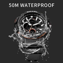 Load image into Gallery viewer, Sport Watch Set Popular Watches Waterproof Black Watches Back Light Clock Sets 1805 1708 erkek kol saati Mens Watch Military LED