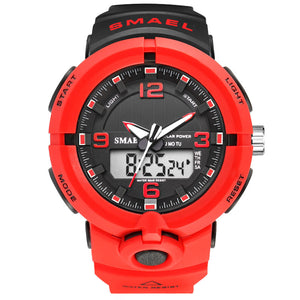 SMAEL 2019 Luxury Brand Watch Men Military Watches Sport Quartz Wristwatches Male Big Watch Led 8017 Men Watches Water Resistant