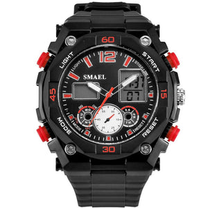 New Dual Time Sport Watches for Young Men Waterproof S Shock Analog Digital-watch LED Men Watches Best Gifts for Children WS1363