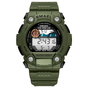 SMAEL automatic sport men's watch top Brand Luxury 50m waterproof digital wristwatches for male 1423Led men Casual digital Watch