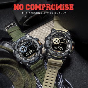 Watch Set Military Mens SMAEL Watches Waterproof Stop Watch Running Clock Sets 8001 8010 reloj mujer Mens Watches Luxry Brand