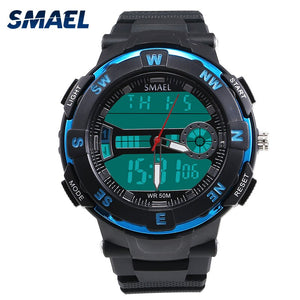 Fantastic Outdoor Dual Display 50m Waterproof Teenage Man Gift Popular Clock Multifunction Outdoor LED Watch 1361