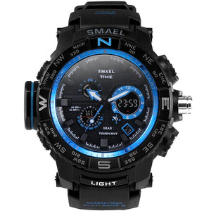 New SMAEL Brand Watches Sport S Shock 50m Waterproof Dive LED Watches Digitial Dual Time Wristwatch Men Relogio Masculino 1531