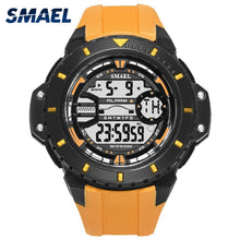 Load image into Gallery viewer, Mens Digital Wristwatches Waterproof SMAEL Sport Watches Alarm Shock Clock LED Watch Men Digital 1519 Military Watches Army Men