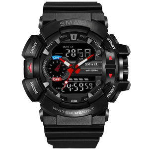 SMAEL Sport Watches Men Black Gold 50m Waterproof Dive Digital Watch Military Quartz Wristwatch 1436 relogio masculino LED Watch