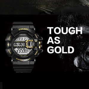 LED Digital Wrsitwatches Army Watch SMAEL Luxury Brand Cool Men Watches Waterproof 1436B Military Watches Sport Watches for Men