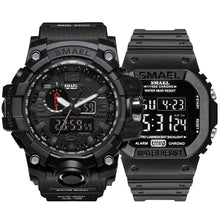 Load image into Gallery viewer, Fashion Camo Military men&#39;s watches Set  SMAEL double Army waterproof Male wristWatch 1545 1801 gift digital kol saati watch men