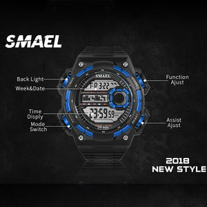 Digital Wristwatches Luxury Brand SMAEL SShock Resist Military Men Watch Automatic Mechanical 1438B Sport Watches Waterproof LED