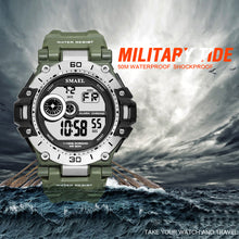 Load image into Gallery viewer, Mens Sport Watches Men Waterproof SMAEL Digital Watch Chrongraph LED Watch Digital Alarm Clock 1548 Sport Male Clock Wristwatch