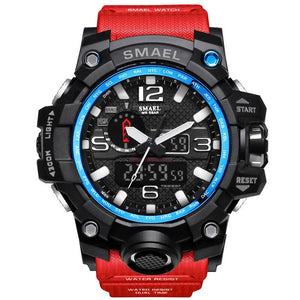 Man Watch 2017 SMAEL Brand Sport Watches Date Alarm Stopwatch Men Clock Sport Watch Digital S shock 1545 Blue LED Watch Watproof