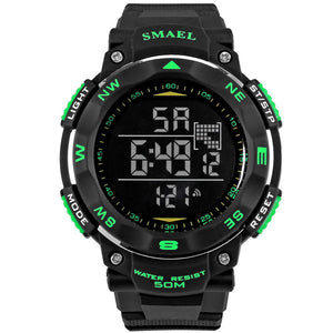 SMAEL Digital Watches 50m Waterproof Sport Watch LED Casual Electronics Wristwatches 1235 Dive Swimming Watch Led Clock Digital