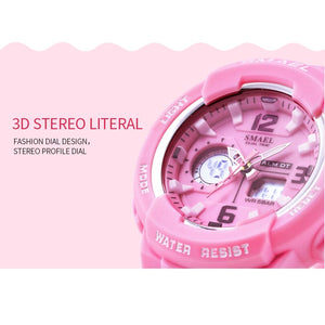 SMAEL Kids Digital Watches Boys Clock Men Sport Watch Waterproof Kids LED display relogio1643 Children Watches for girls Digital