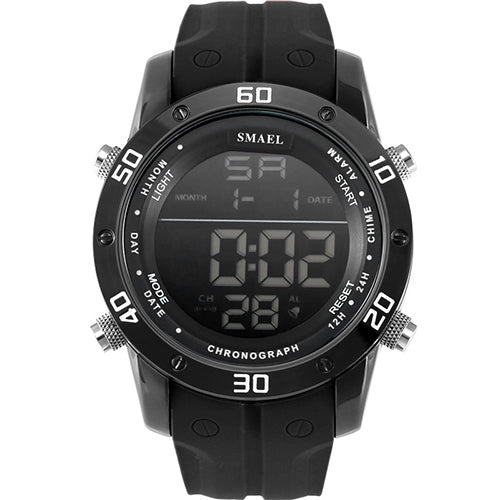 Big Dial Digital Watch IP Alloy Sport Watches Men Silicone Watchband Water Resistant Digital Watch Alarm Wristwatch Men Gift