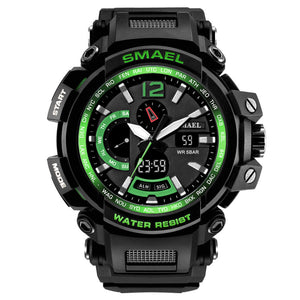 SMAEL Brand LED Watch Waterproof 50M Sport Wrist Watches Stopwatch 1702 Grey Military Watch Digital LED Clock Army Watch for Men