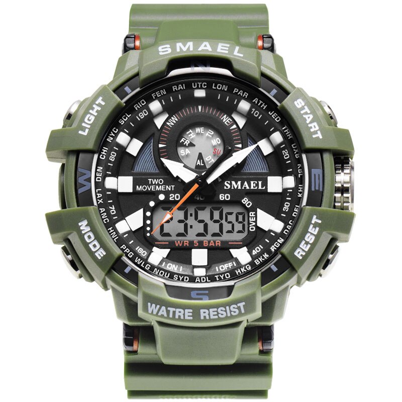 Big Men Watch Sport  S Shock Resitant Sport Watches saat Digital Clock NEW Military Watch Waterproof 50M 1557A Men Military Army