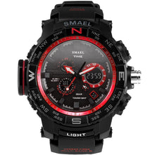 Load image into Gallery viewer, Fantastic Fashion Red Band Man Sport Waterproof Outdoor Young Men Dual Digital Diplay Watch New Clock Cool Look SMAEL 1531