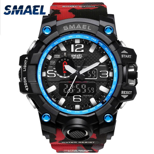 Digital Army Watch Military LED Clock Date Alarm Shock Wateproof 5Bar Men Watch Army Wristwatch 1545B Big Dial Men Watch Fashion