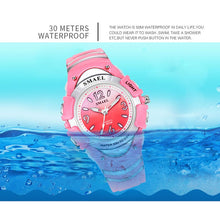 Load image into Gallery viewer, Girls Outdoor SMAEL LCD Digital Watches Shock Resistant Sport for Watches Alarm Clock 0616C Children 50M Waterproof Wristwatches