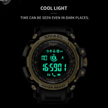 Load image into Gallery viewer, Men Digital Wrist watches LED Display SMAEL Watch for male Digital clock Men Sport Watches Big Dial 8018 Wtaerproof Men Watches