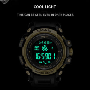 Men Digital Wrist watches LED Display SMAEL Watch for male Digital clock Men Sport Watches Big Dial 8018 Wtaerproof Men Watches