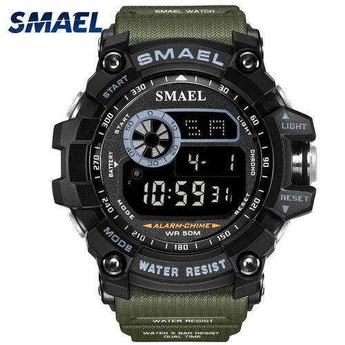 SMAEL Men Watches Military Army LED Digital Wristwatch relogio masculino Clock Men Big Dial 8010 Digital Watches Sports Outdoor