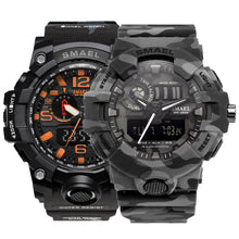 Load image into Gallery viewer, SMAEL men&#39;s Sports watch Set Camo waterproof bestgift digital watches for male 1545B 8001 double LED auto outdoor watches MenSet