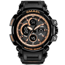 Load image into Gallery viewer, SMAEL Sport Watch for Men New Dual Time Display Male Clock Waterproof Shock Resistant Wristwatch Digital 1708 Military Watch Men