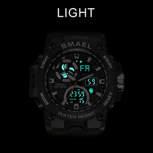 Sport Watch Men SMAEL Brand Toy Mens Watches Military Army S Shock 50m Waterproof Wristwatches 8011 Fashion Men Watches Sport