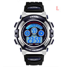 Load image into Gallery viewer, SMAEL Kids Watches Boys Quartz Wristwatches Student Sport Watches 50M Waterproof Alarm Clock 0508 Children Watches LED Digital