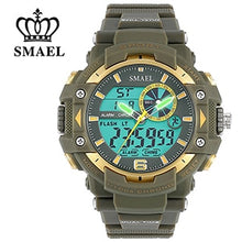 Load image into Gallery viewer, SMAEL Sports Watches Men S Shock LED Digital Military Watches G Style 50m Waterproof Wristwatch 1379 montre homme Military Watch