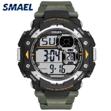 Load image into Gallery viewer, Mens Digital Watches SMAEL Brand LED Men Watch Big Dial Alarm Clock Men Sport Watches Waterproof1379B Men Military Watches Army