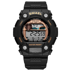 SMAEL automatic sport men's watch top Brand Luxury 50m waterproof digital wristwatches for male 1423Led men Casual digital Watch