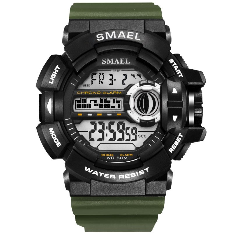 LED Digital Wrsitwatches Army Watch SMAEL Luxury Brand Cool Men Watches Waterproof 1436B Military Watches Sport Watches for Men