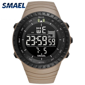 New Hot SMAEL Brand Sport Watch Men Fashion Casual  Electronics Wristwatches Multifunction Clock 50 Meters Waterproof Hours 1237