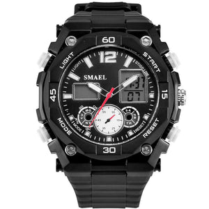 New Dual Time Sport Watches for Young Men Waterproof S Shock Analog Digital-watch LED Men Watches Best Gifts for Children WS1363