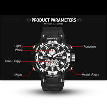 Load image into Gallery viewer, Clock Men Military Army SMAEL Brand Men Watches Casual LED Digital Watch relogio masculino esportivo1557B Quartz Watch Sport Men