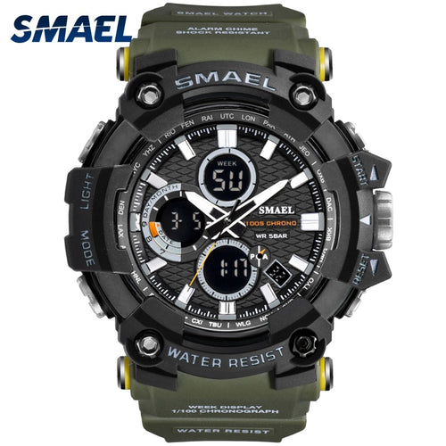 Mens Watch Military Water resistant SMAEL Casual Sport LED Wrist Watches relogio digital for male 1802D relogio masculino Watch